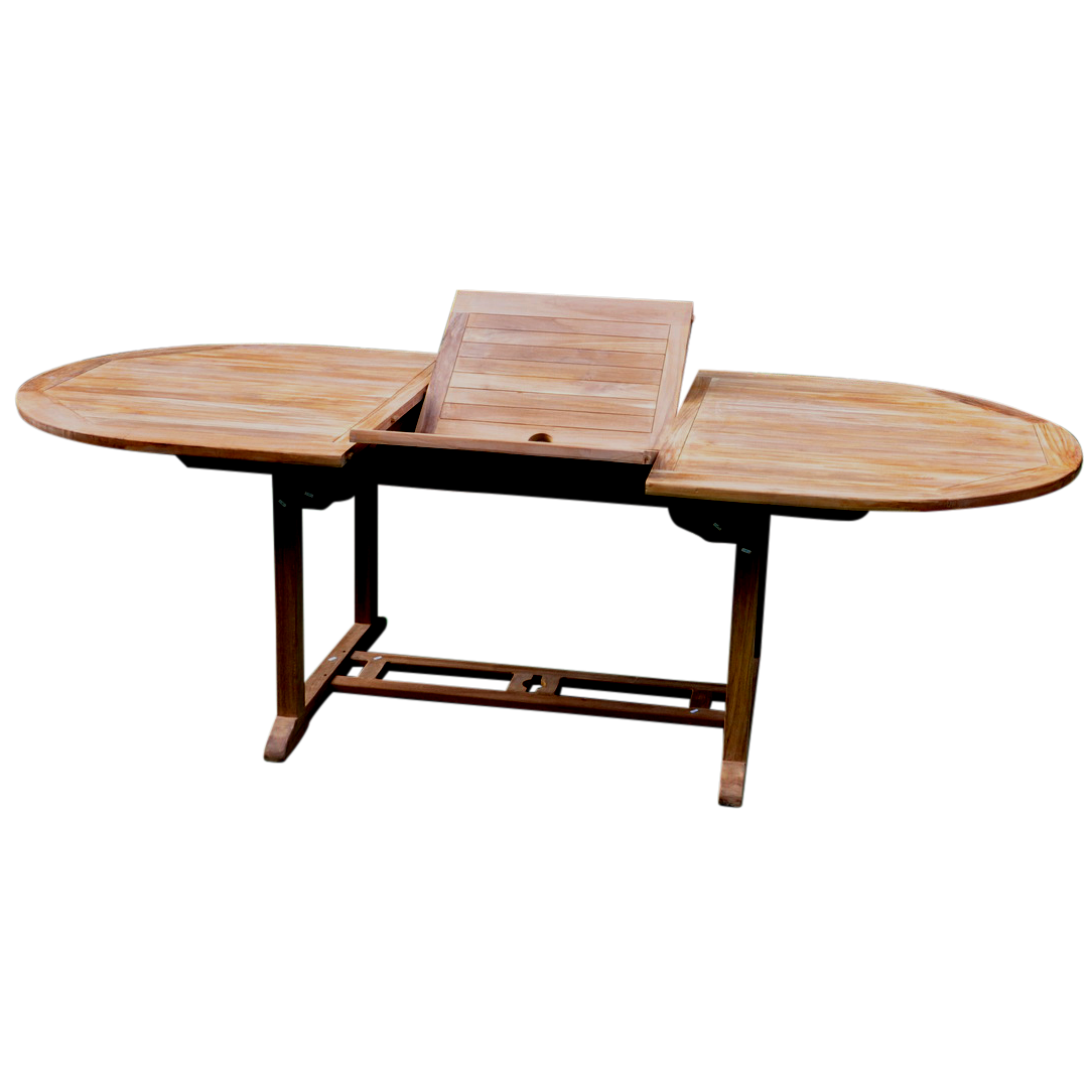 Oval Single Extending 180/240cm Garden Dining Table