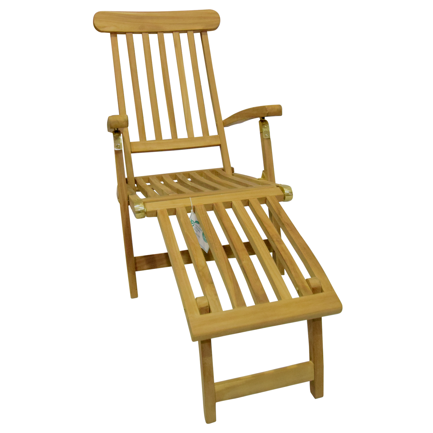 Deluxe Teak Steamer Sun Lounger with Leg Lift