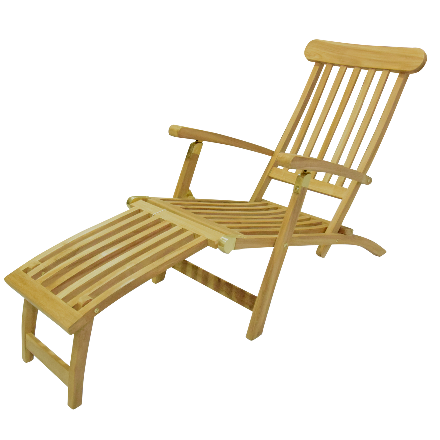 Deluxe Teak Steamer Sun Lounger with Leg Lift