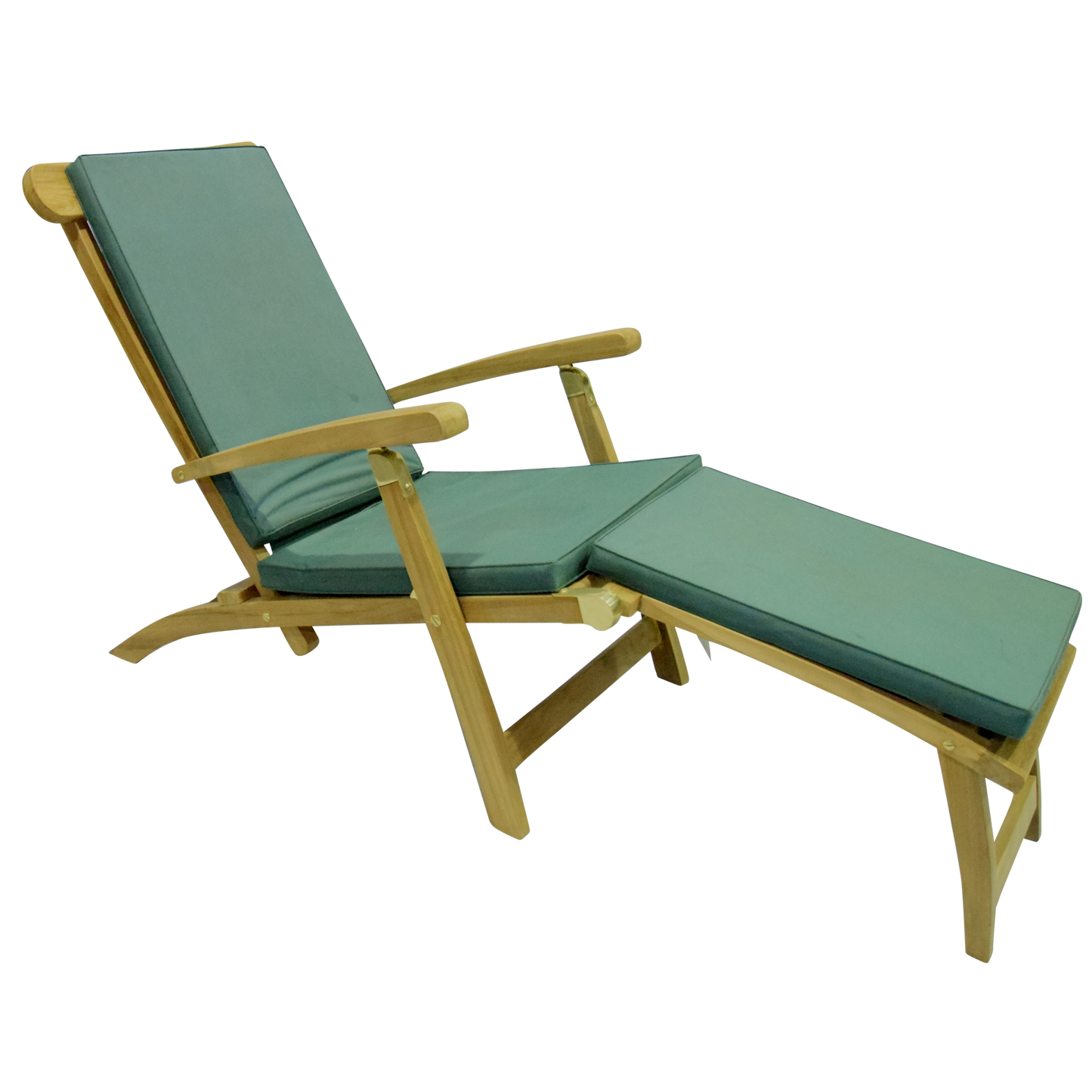 Deluxe Teak Steamer Sun Lounger with Leg Lift