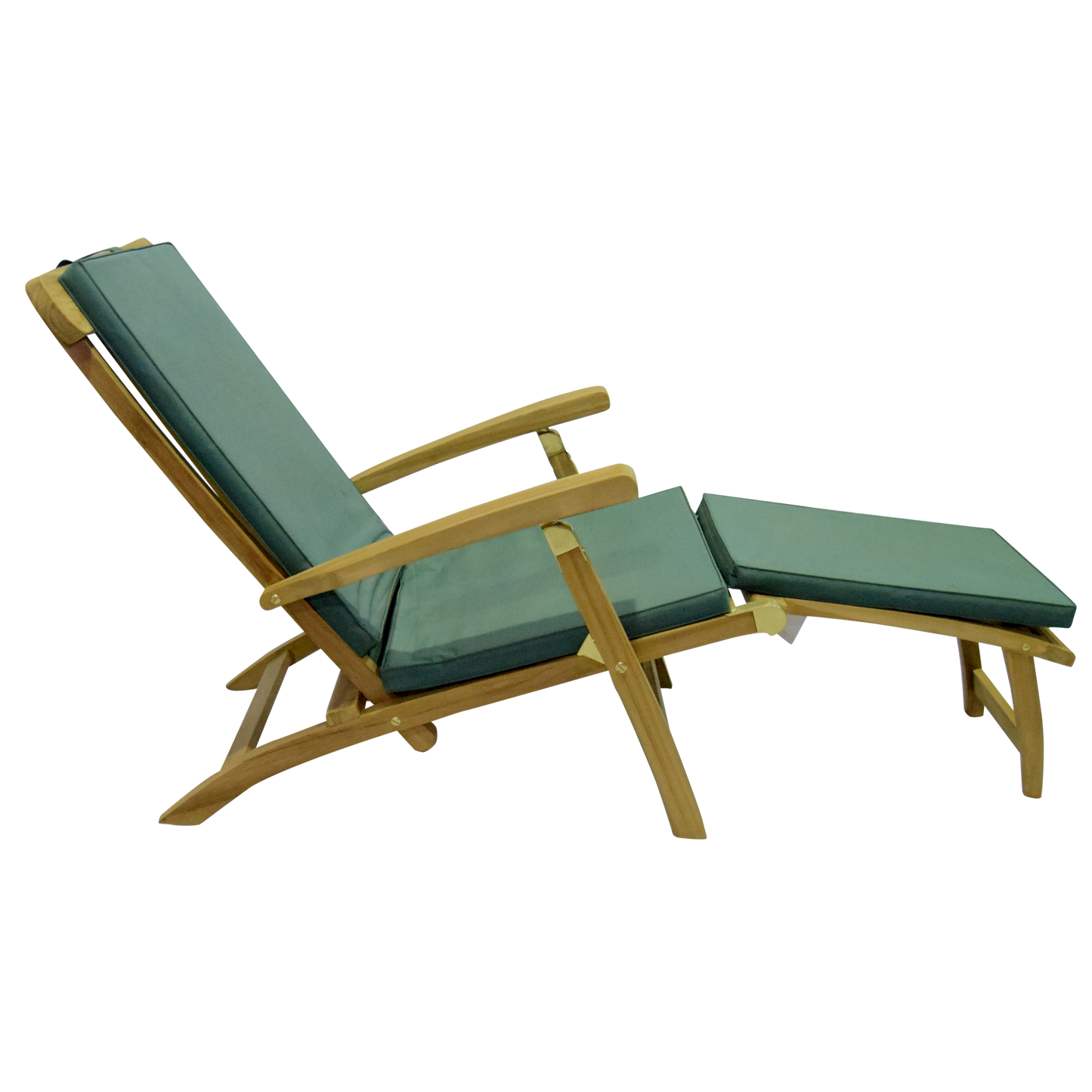 Deluxe Teak Steamer Sun Lounger with Leg Lift