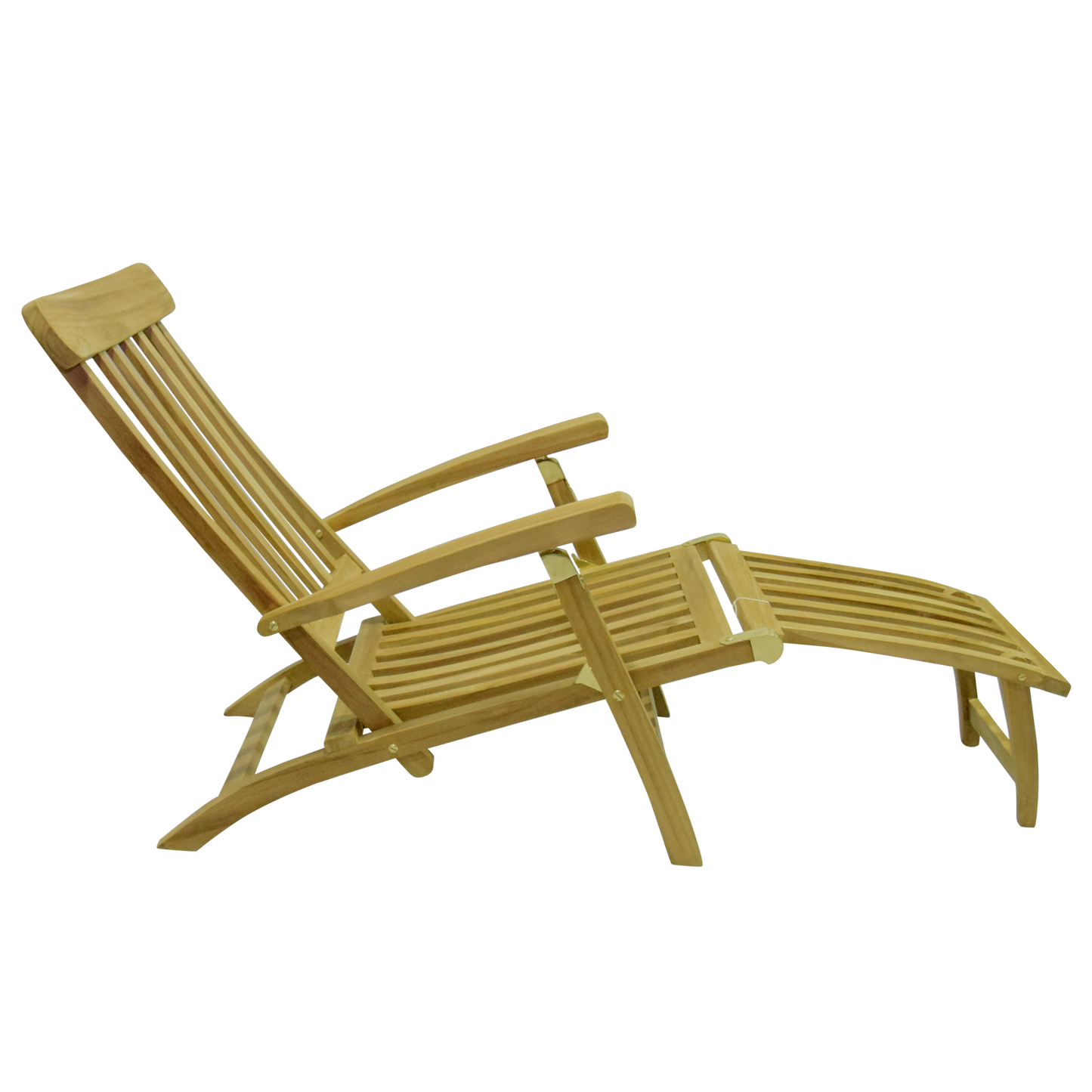 Deluxe Teak Steamer Sun Lounger with Leg Lift