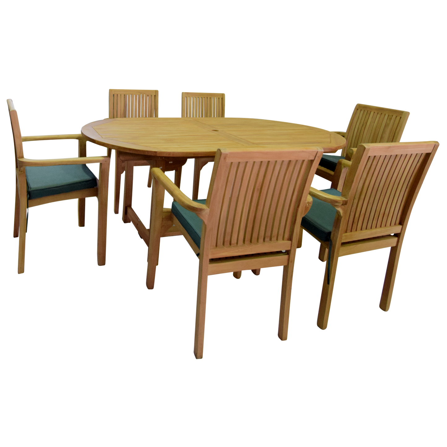 Oval Double Extending 180/240cm Table Set with Stacking Chairs