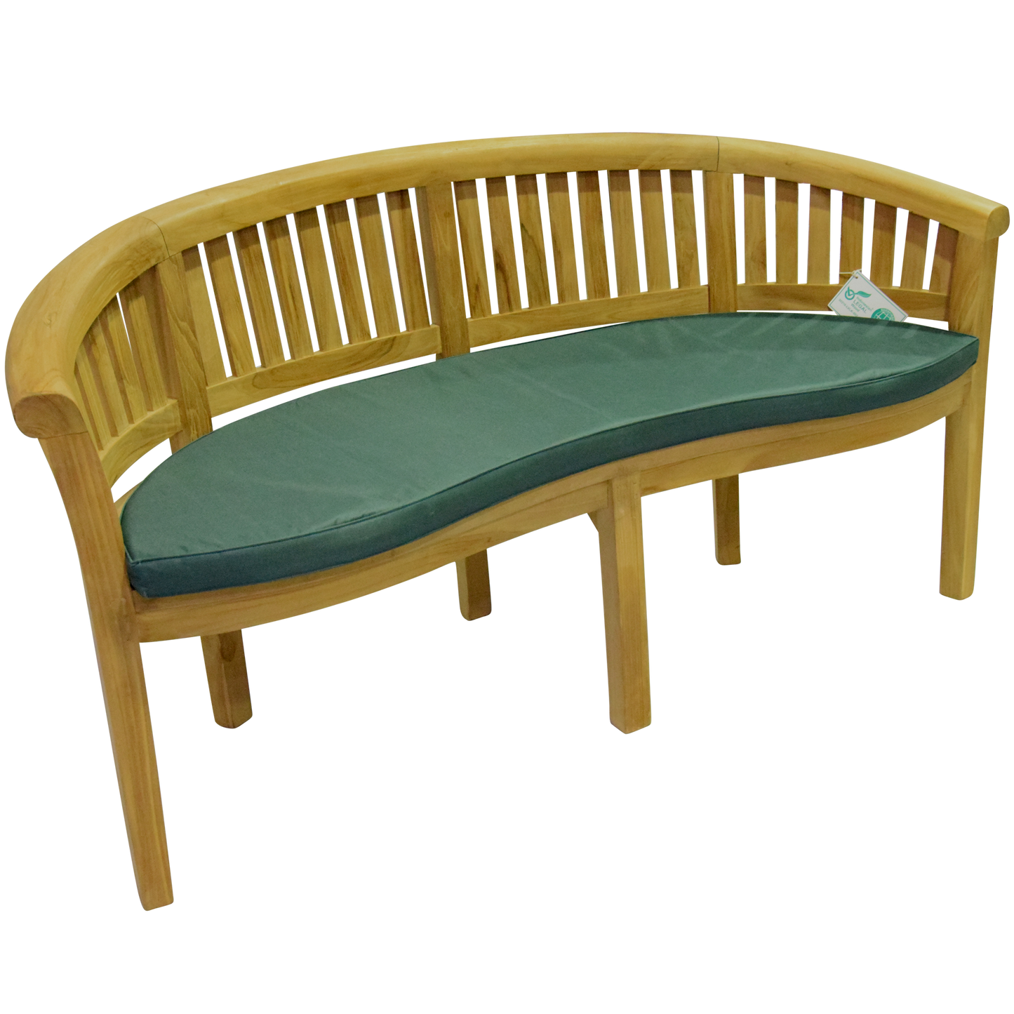 Luxury Refined Teak Banana Bench