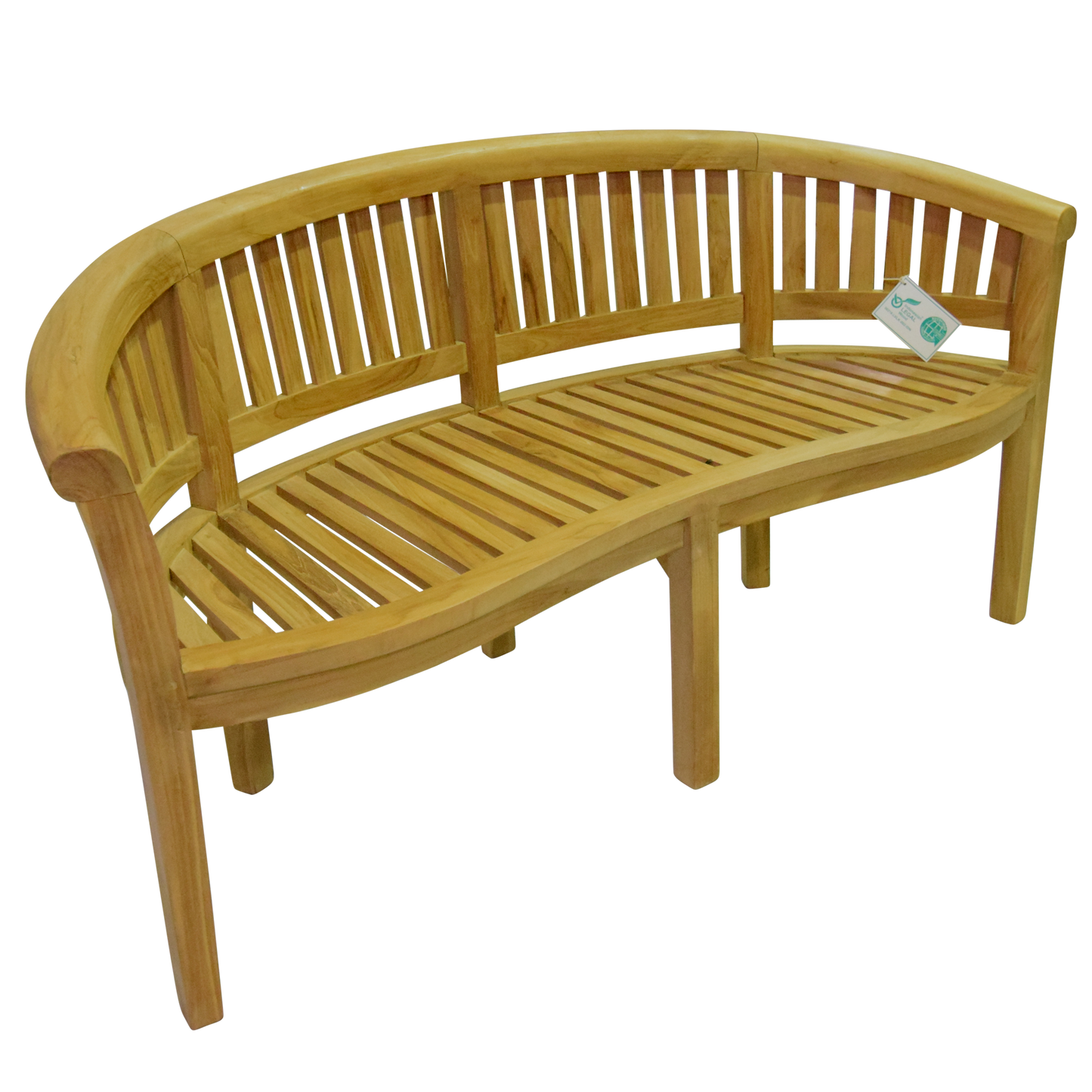 Luxury Refined Teak Banana Bench