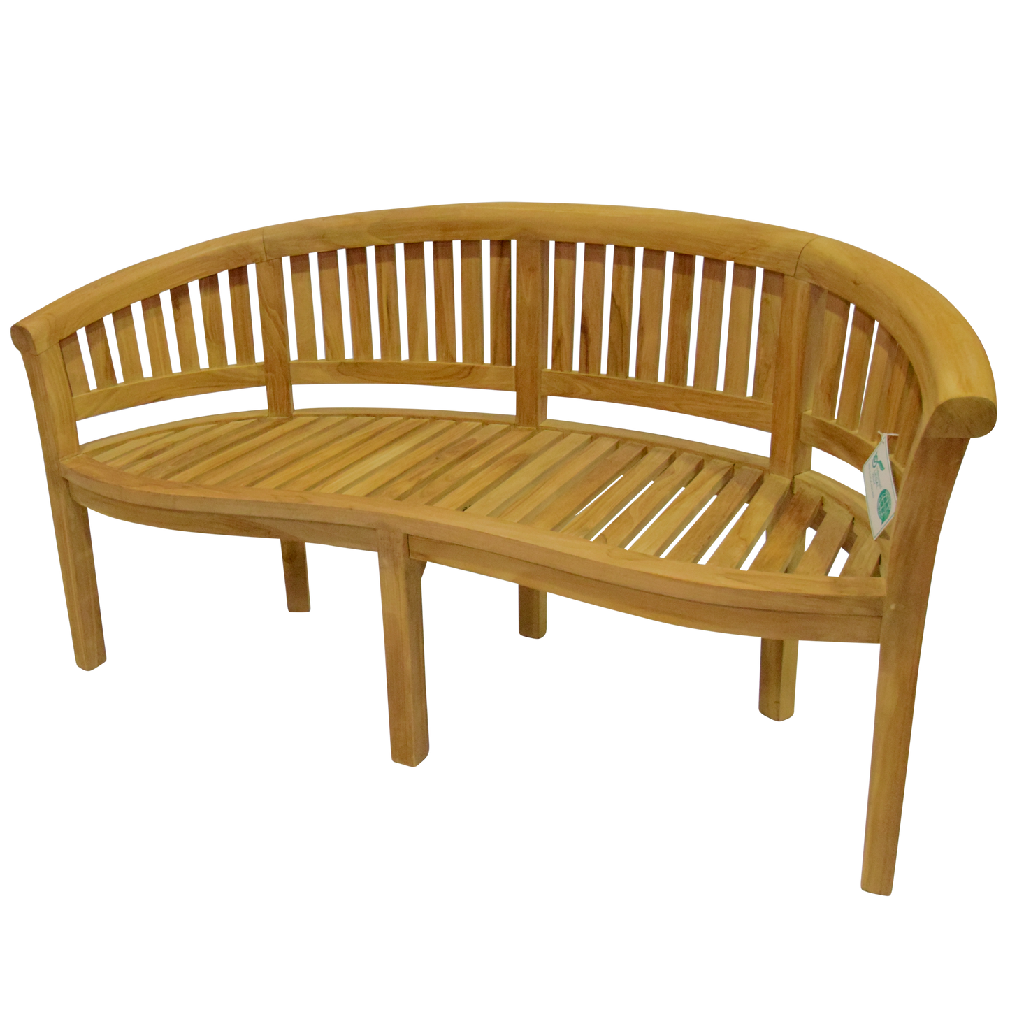 Luxury Refined Teak Banana Bench