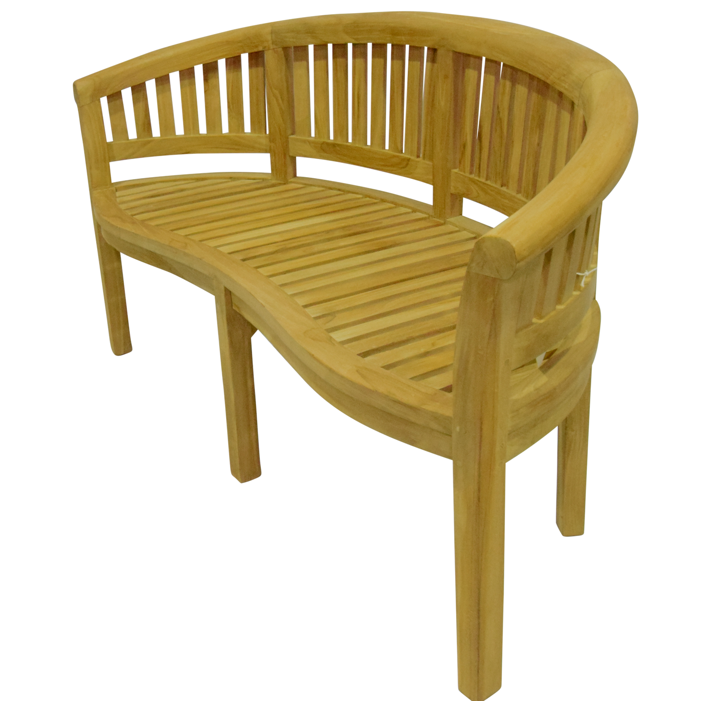 Luxury Refined Teak Banana Bench