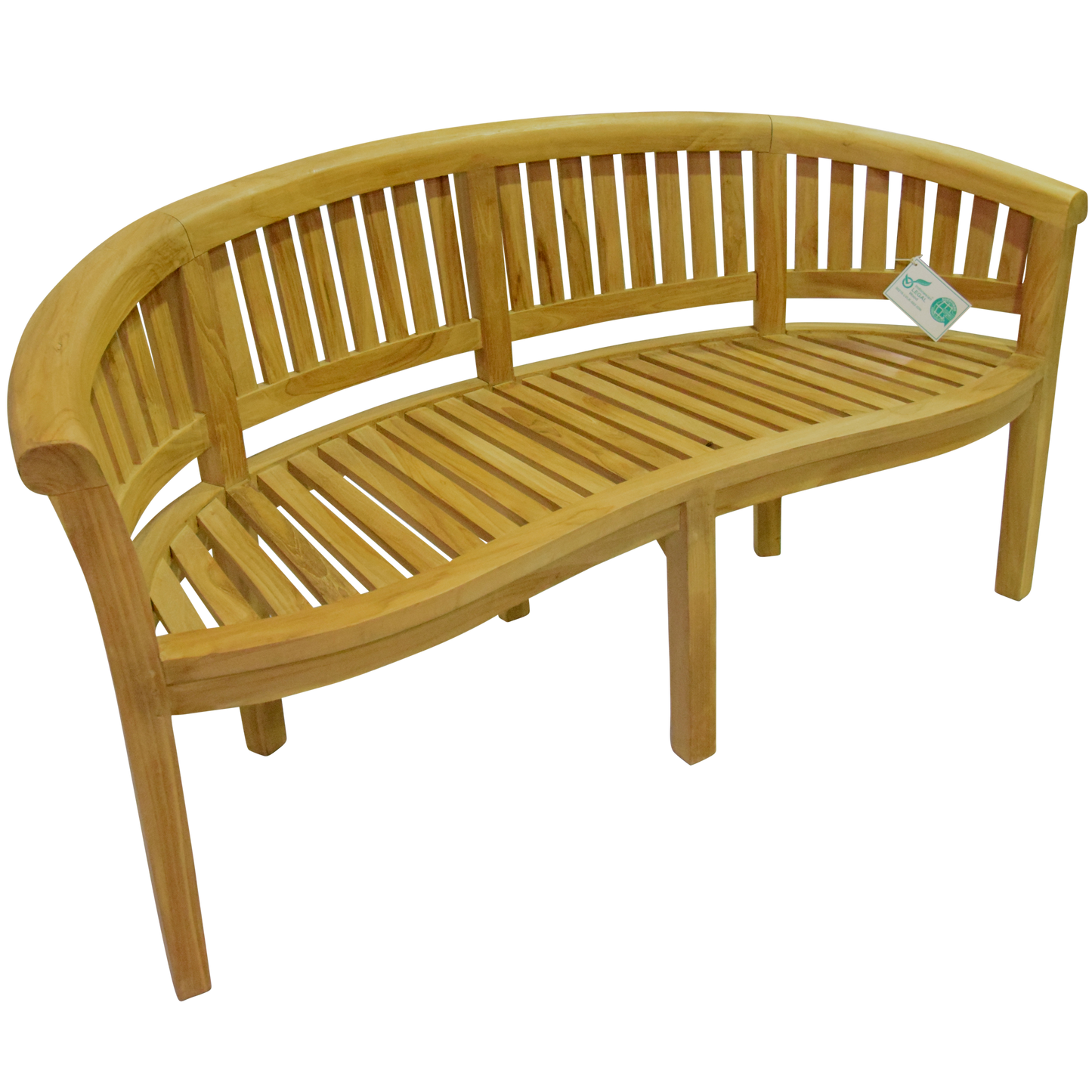 Luxury Refined Teak Banana Bench