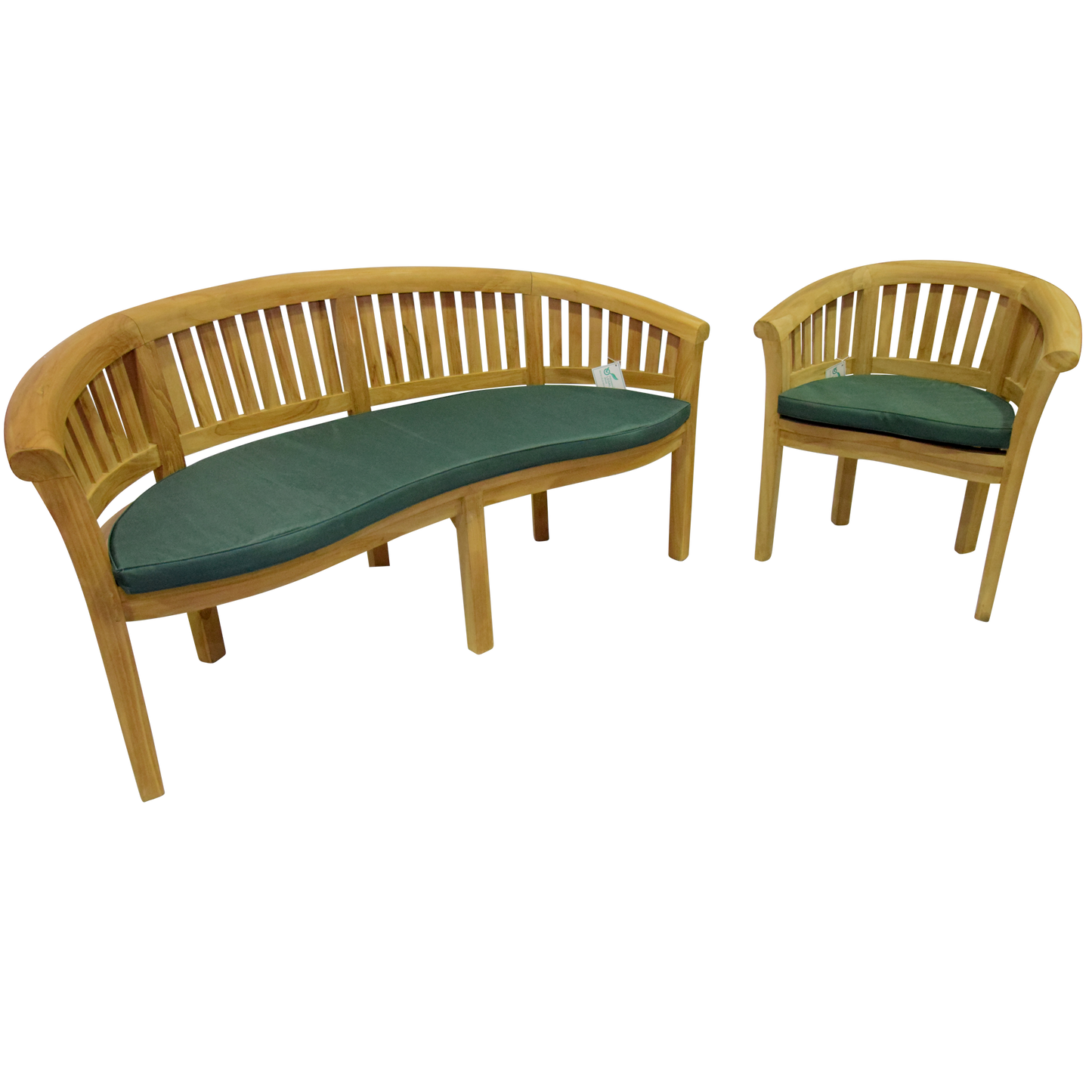 Luxury Refined Teak Banana Bench