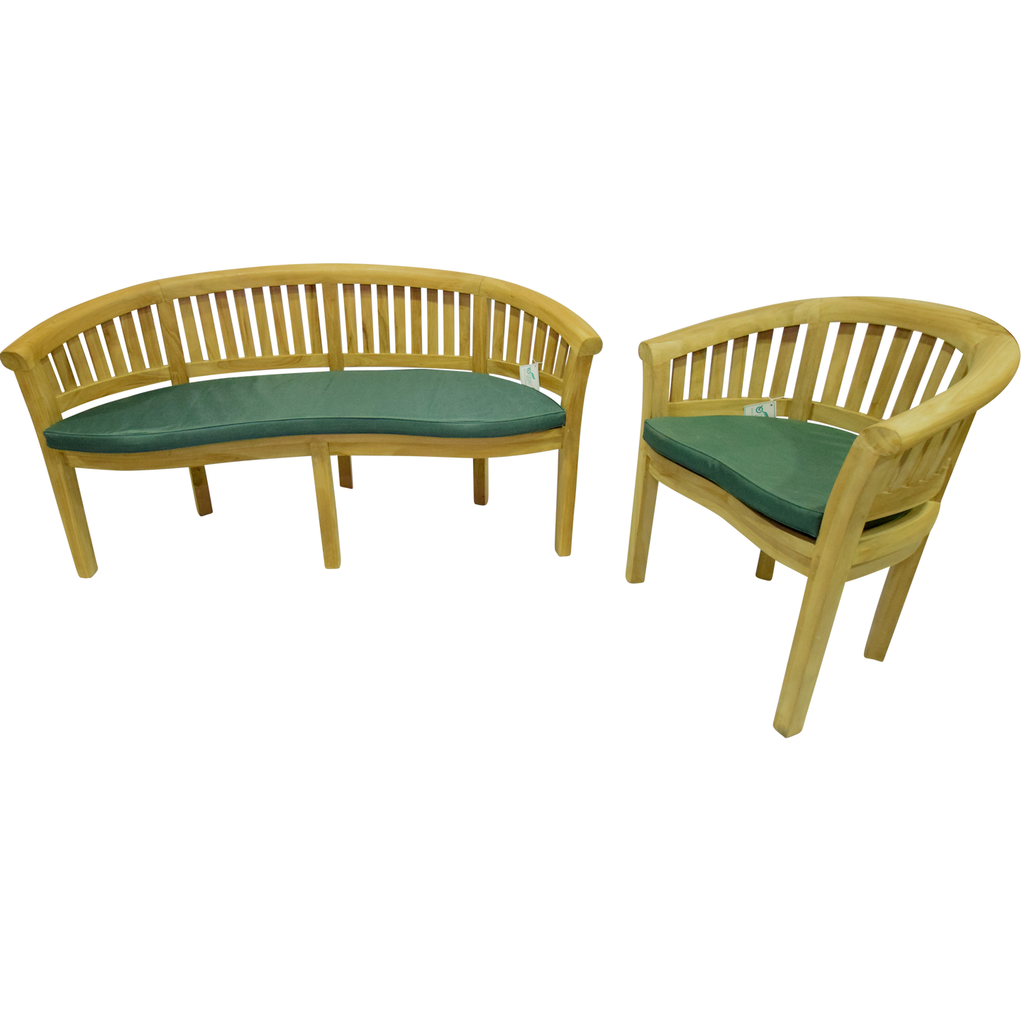 Luxury Refined Teak Banana Bench