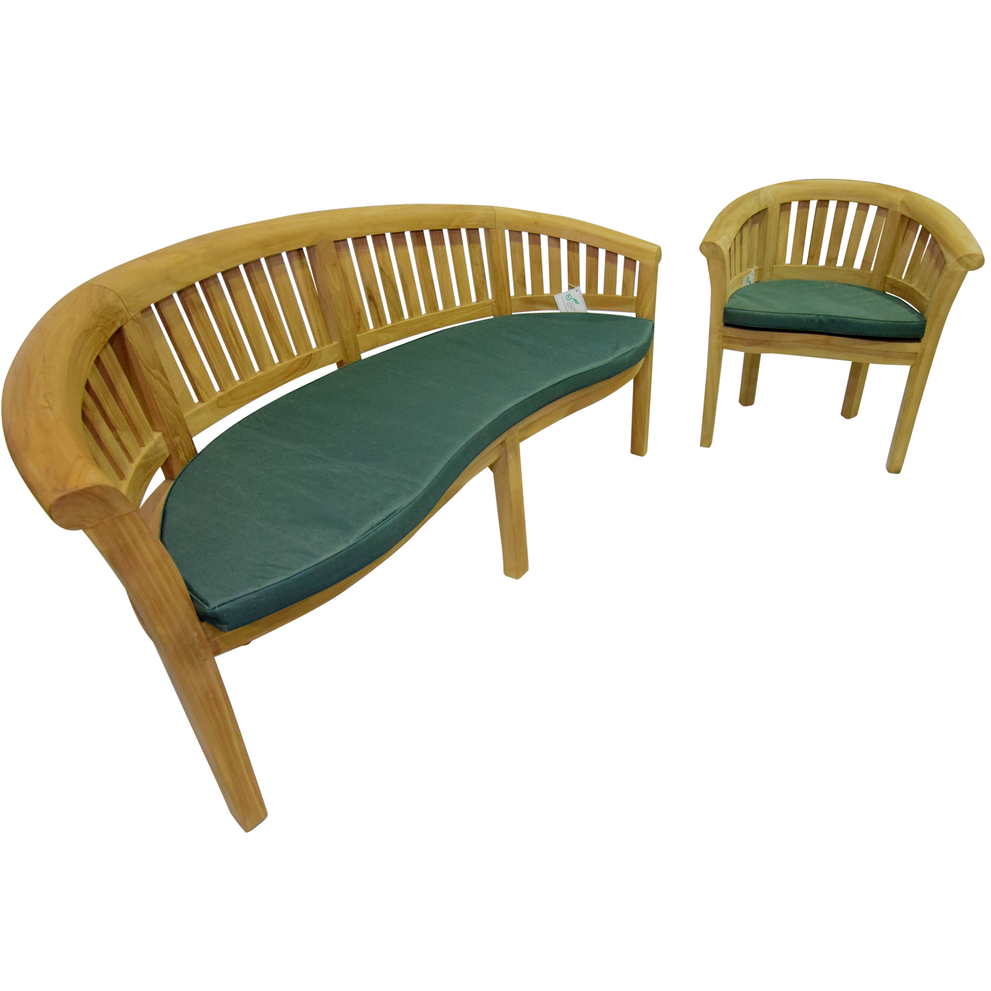 Luxury Refined Teak Banana Bench