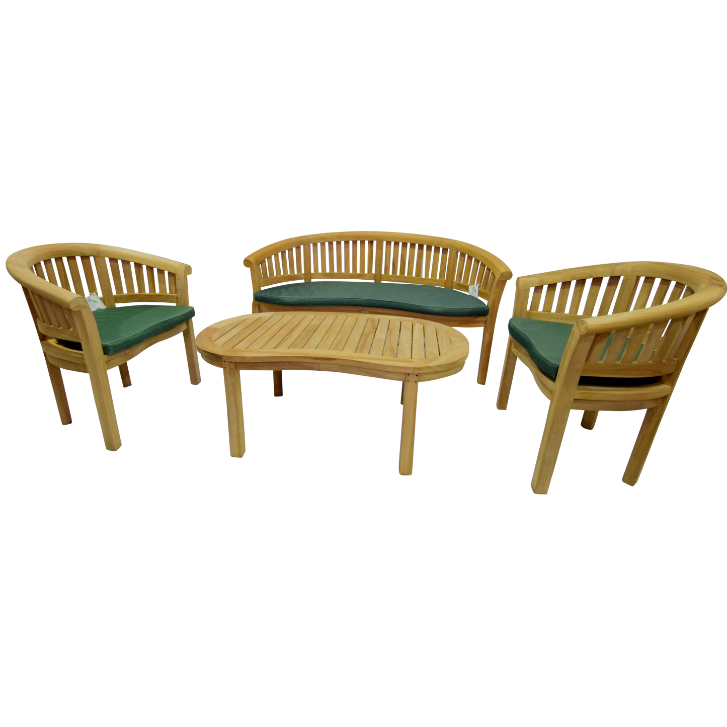 Luxury Refined Teak Banana Bench