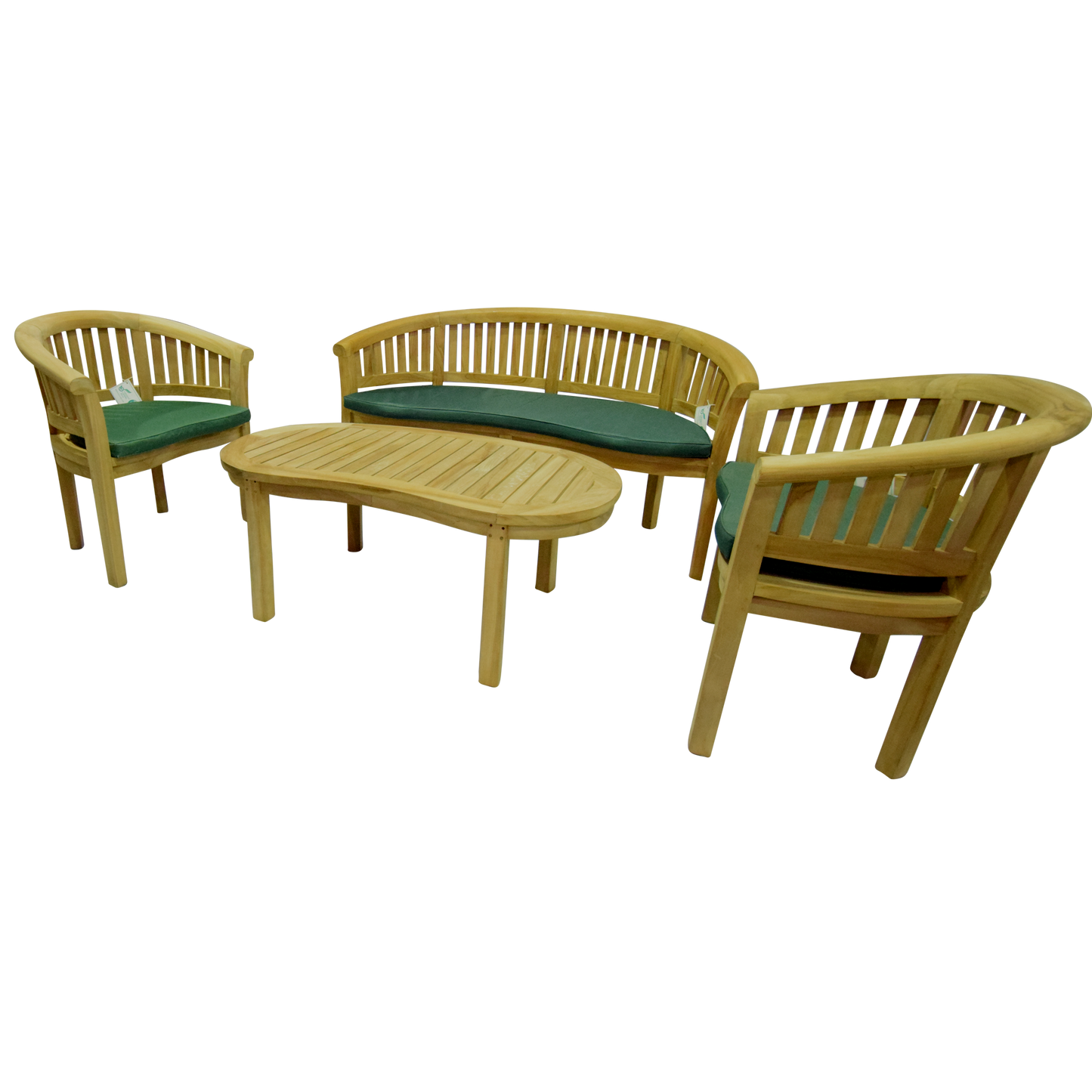 Luxury Refined Teak Banana Bench