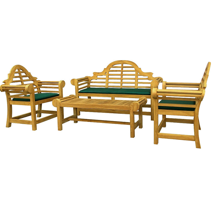 Classic Refined Lutyens Marlborough Teak Table Set